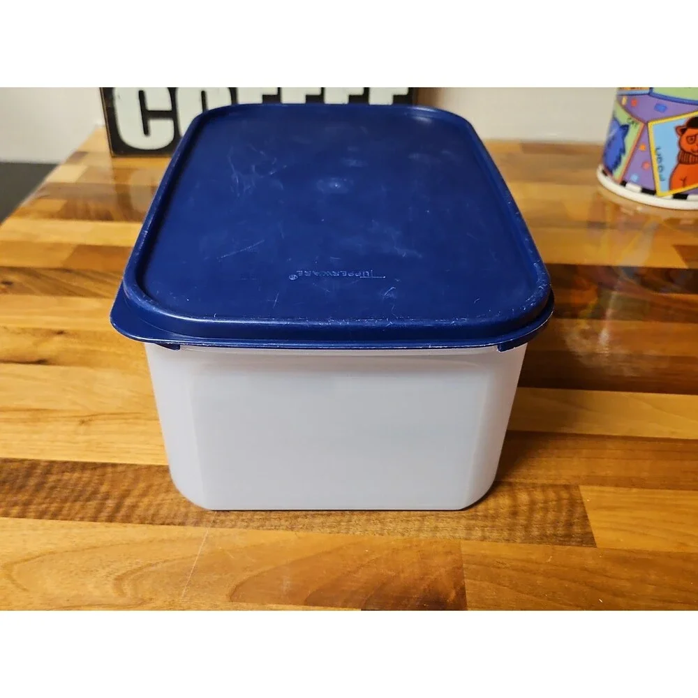 Tupperware Modular Mates #2 Container #1609 w/ Blue Lid #1610, 18 Cup, 4.3 Litre